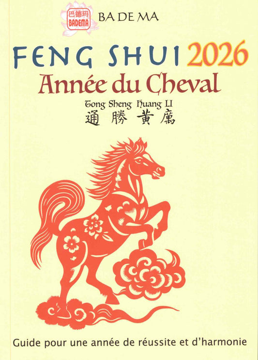 Badema calendrier Feng Shui 2026 Année du cheval